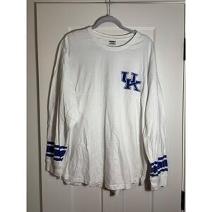 White Long Sleeve Pressbox Kentucky‎ Wildcats Spirt Jersey Size Large